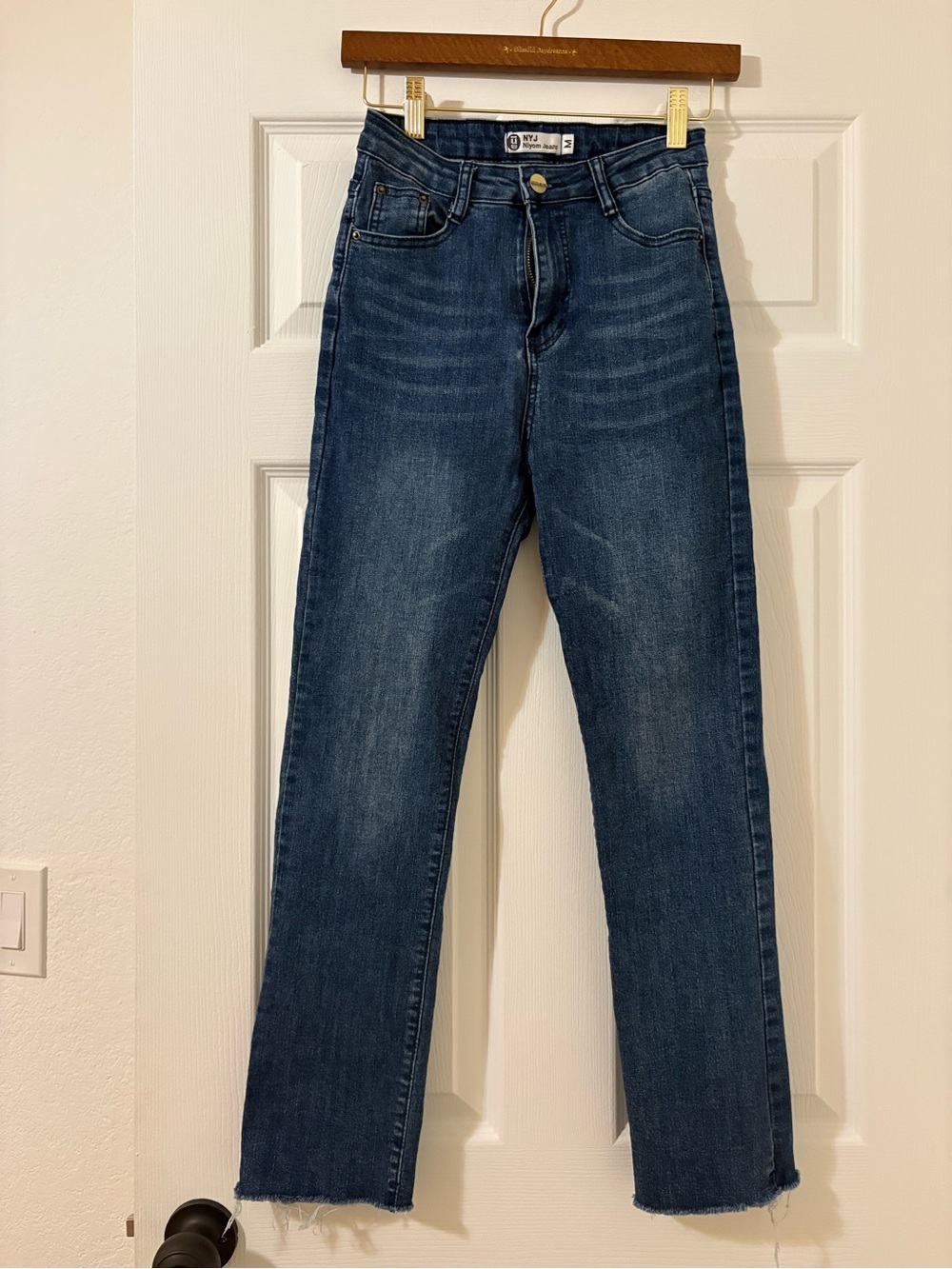 Niyom Jeans NYJ Mid to Dark Wash Straight Leg Thai Denim